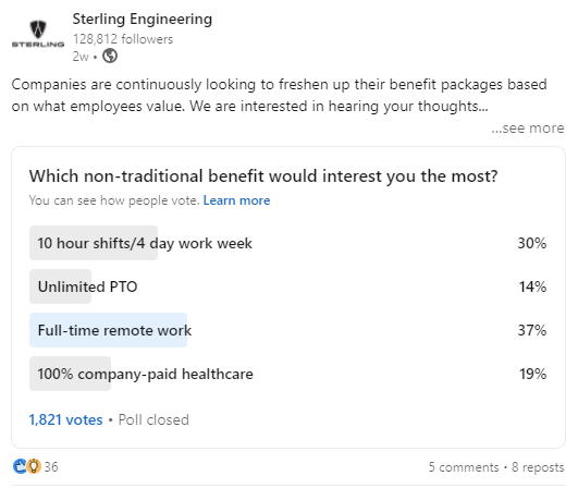 Sterling LinkedIn Survey